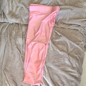 Pink Satin Thigh Highs